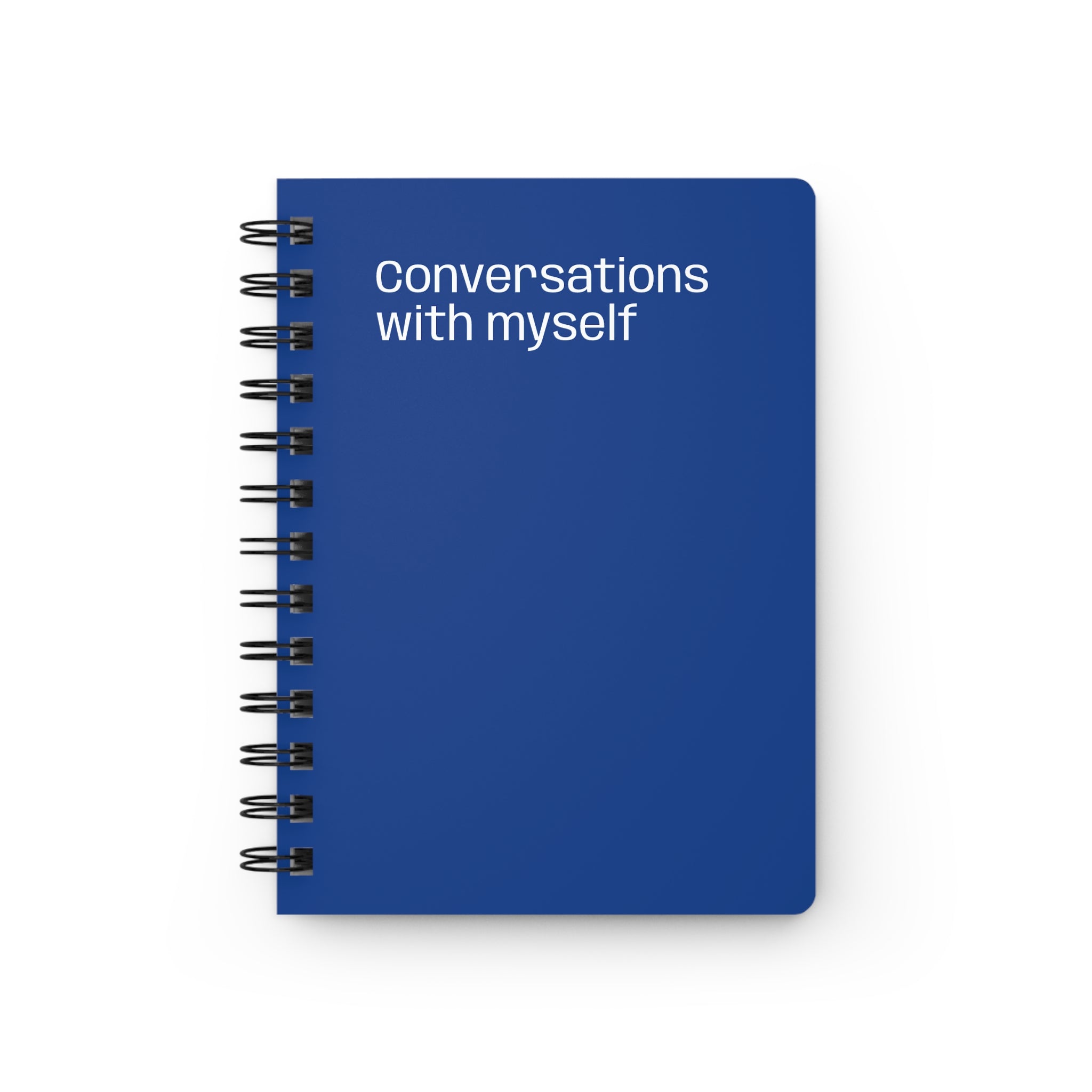Conversations with Myself Spiral Bound Journal | Blue Notebook, Writing Journal