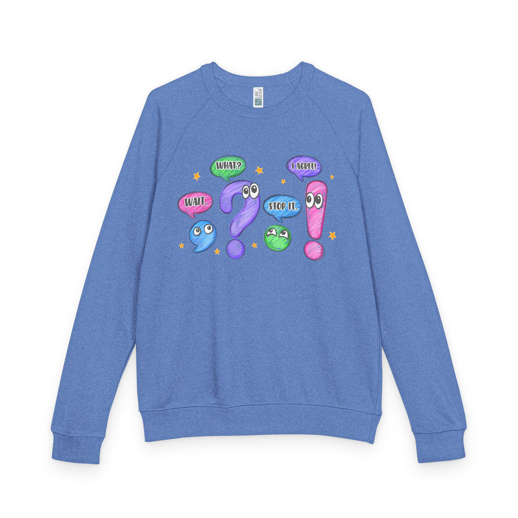 Cute Question Mark Characters Crewneck | Whimsical Punctuation Sweatshirt