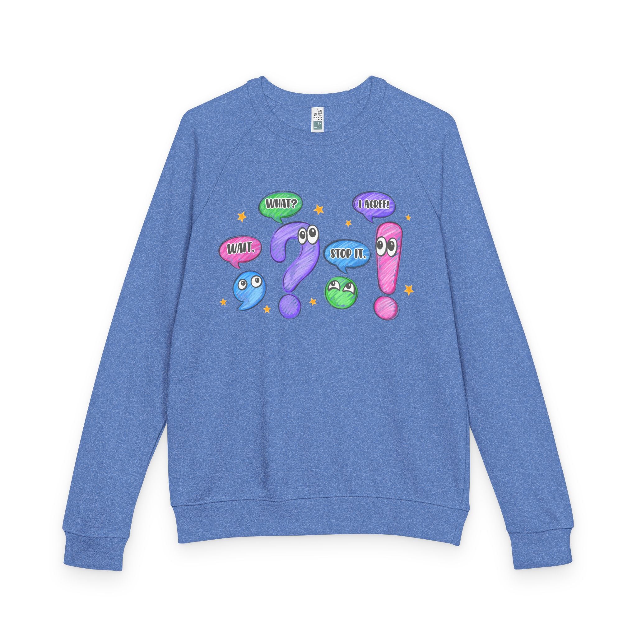 Cute Question Mark Characters Crewneck | Whimsical Punctuation Sweatshirt