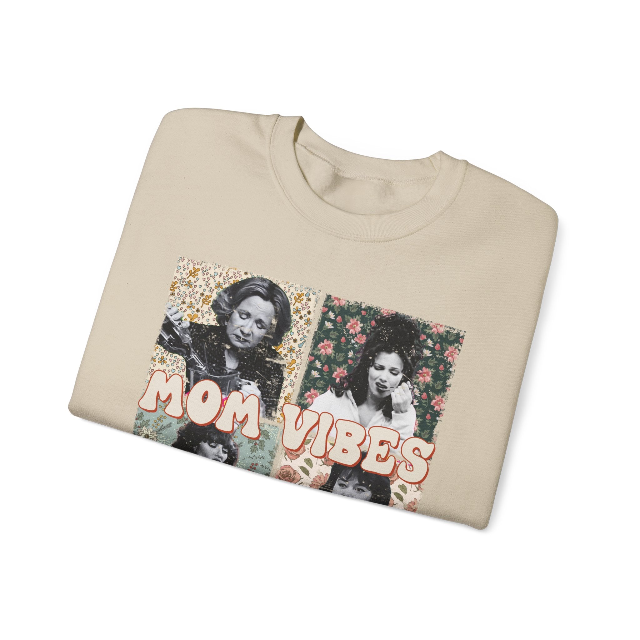 Mom Vibes Sweatshirt | Vintage Floral Collage Crewneck