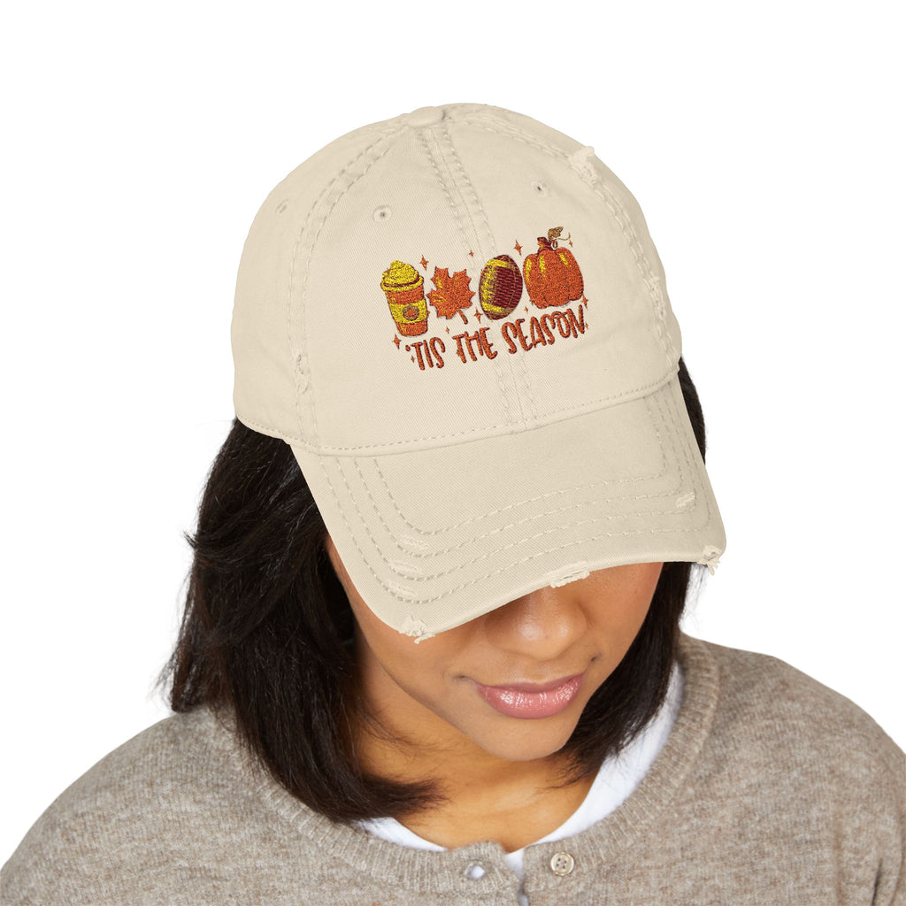 Fall Pumpkin Spice Icons Hat | Embroidered 'Tis the Season'