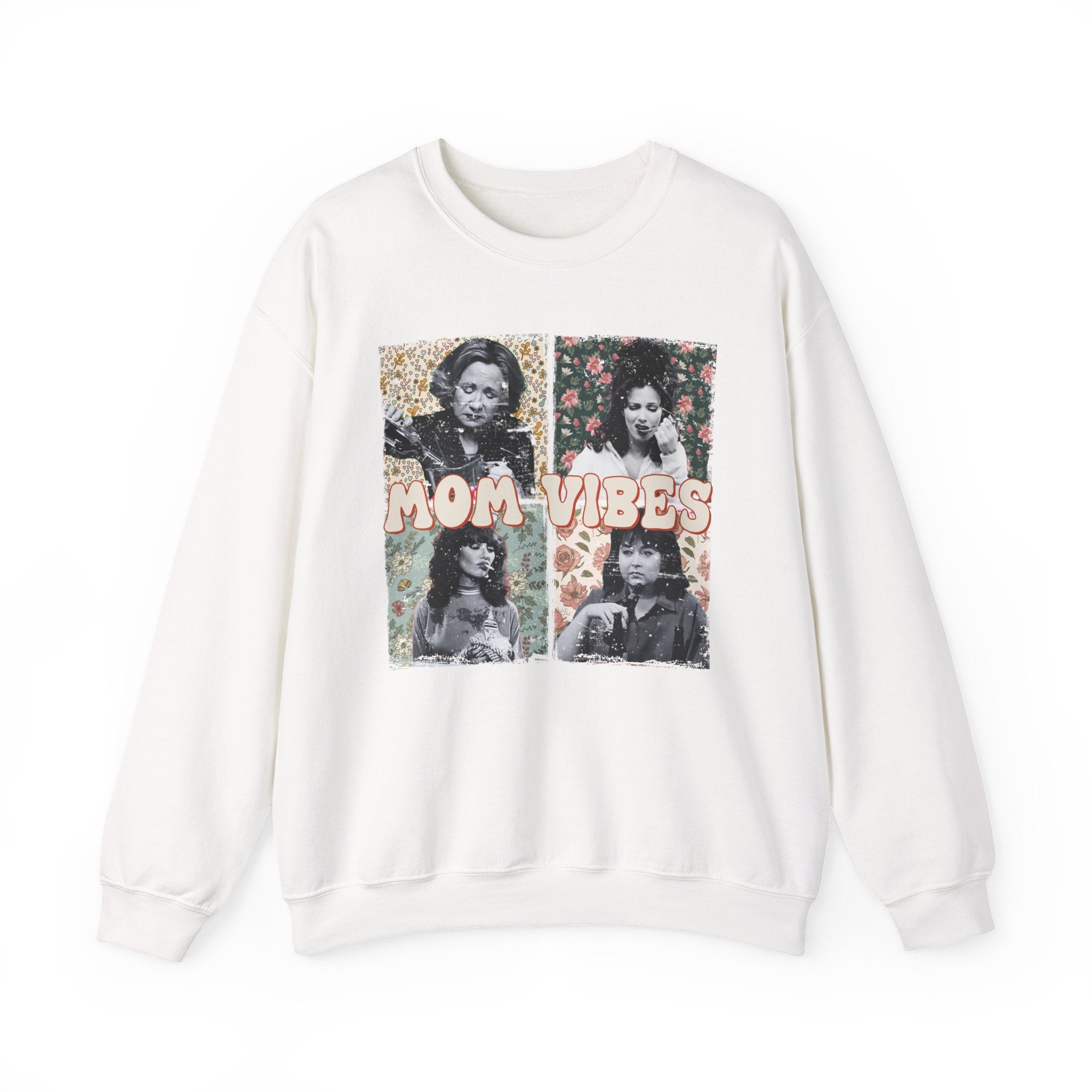 Mom Vibes Sweatshirt | Vintage Floral Collage Crewneck