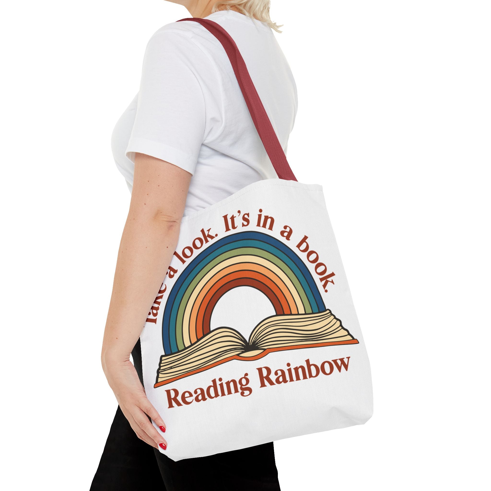Tote Bag — "Reading Rainbow" Rainbow Book Tote (Take a Look. It's in a Book)