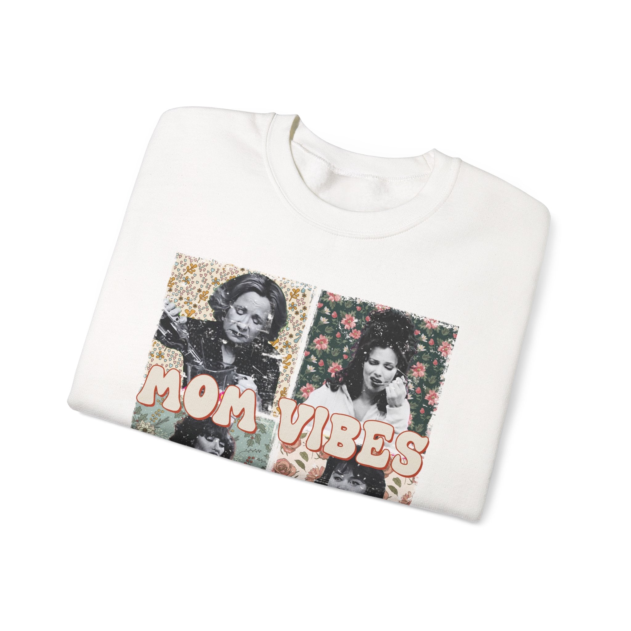 Mom Vibes Sweatshirt | Vintage Floral Collage Crewneck