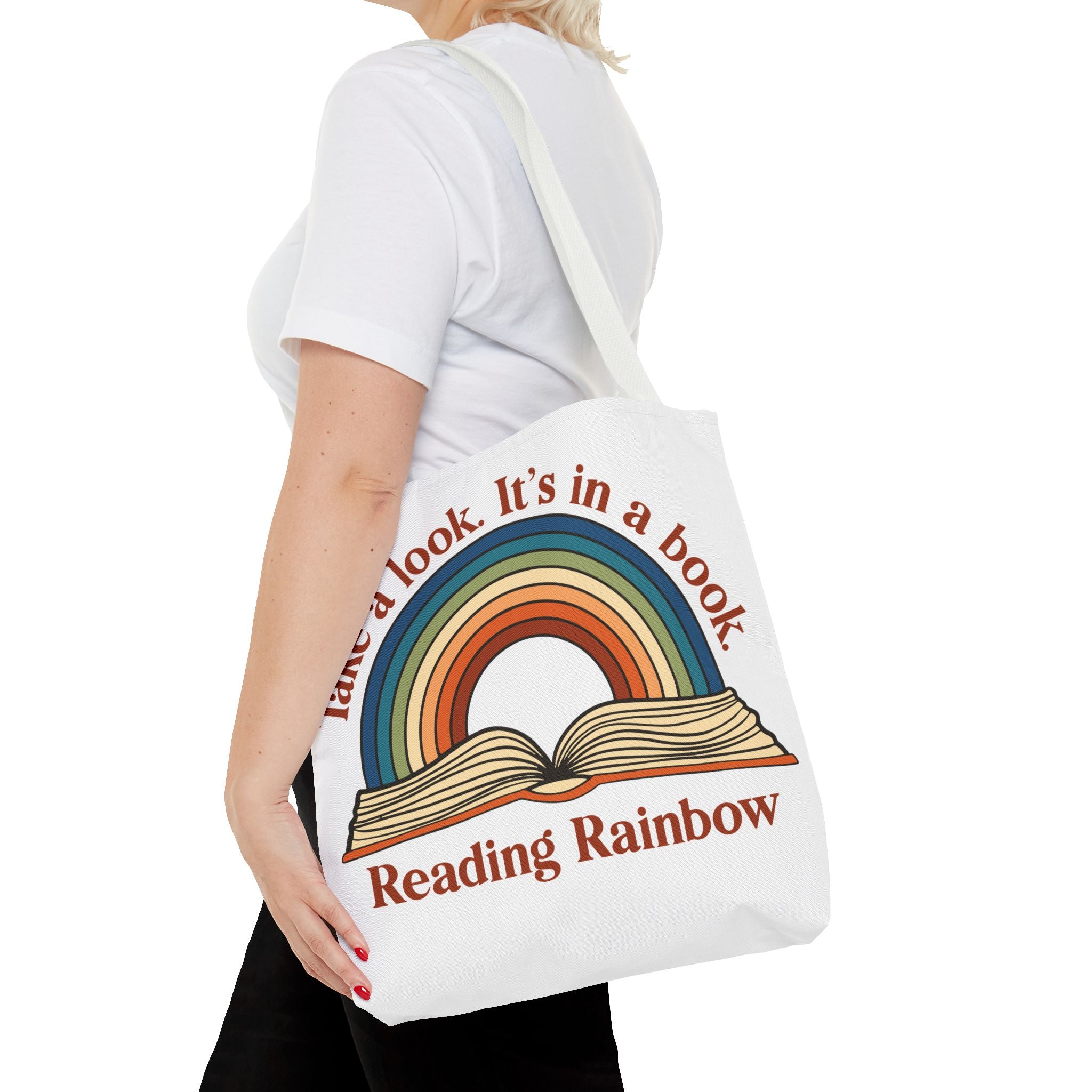 Tote Bag — "Reading Rainbow" Rainbow Book Tote (Take a Look. It's in a Book)