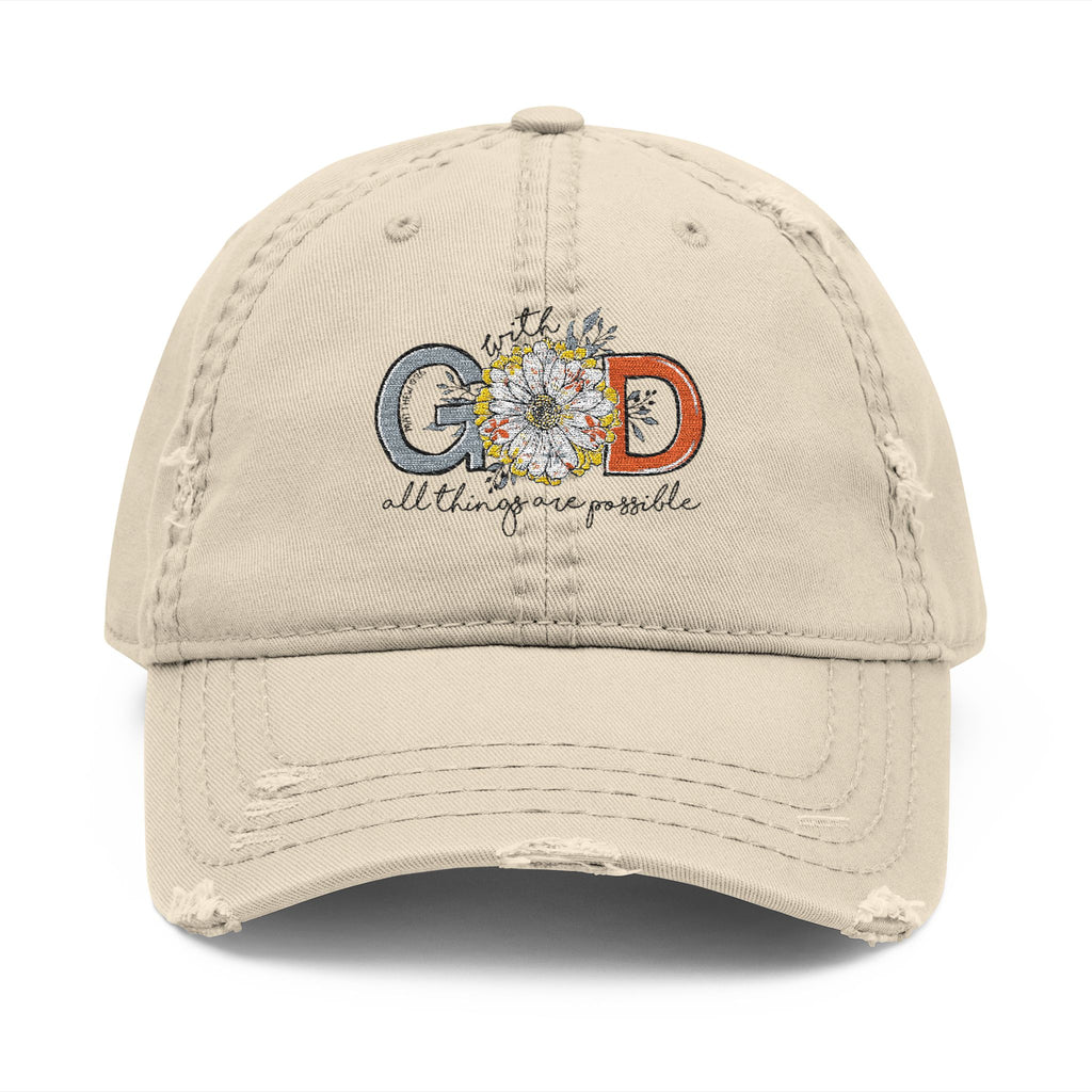 God Daisy Embroidered Hat | Floral Christian Baseball Cap