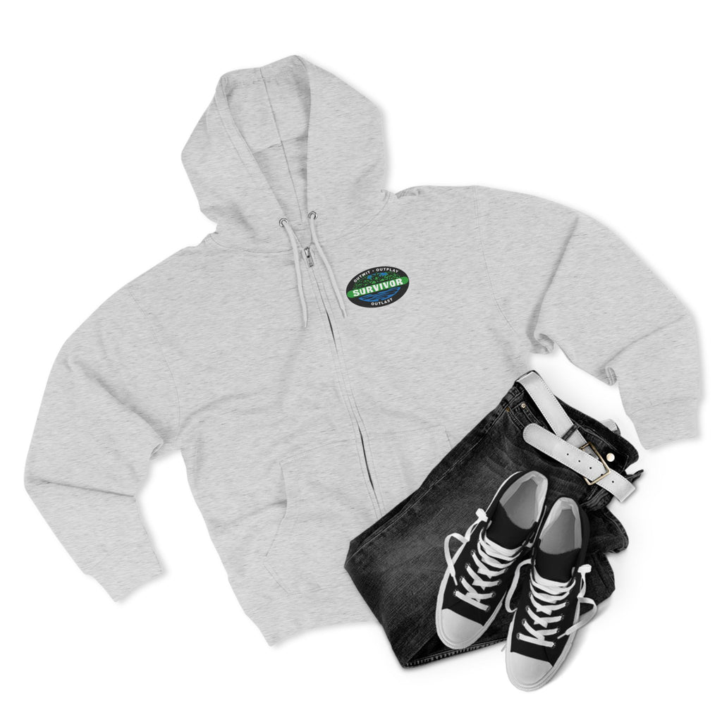 The Tribe Has Spoken Hoodie | zip hoodie with Survivor logo