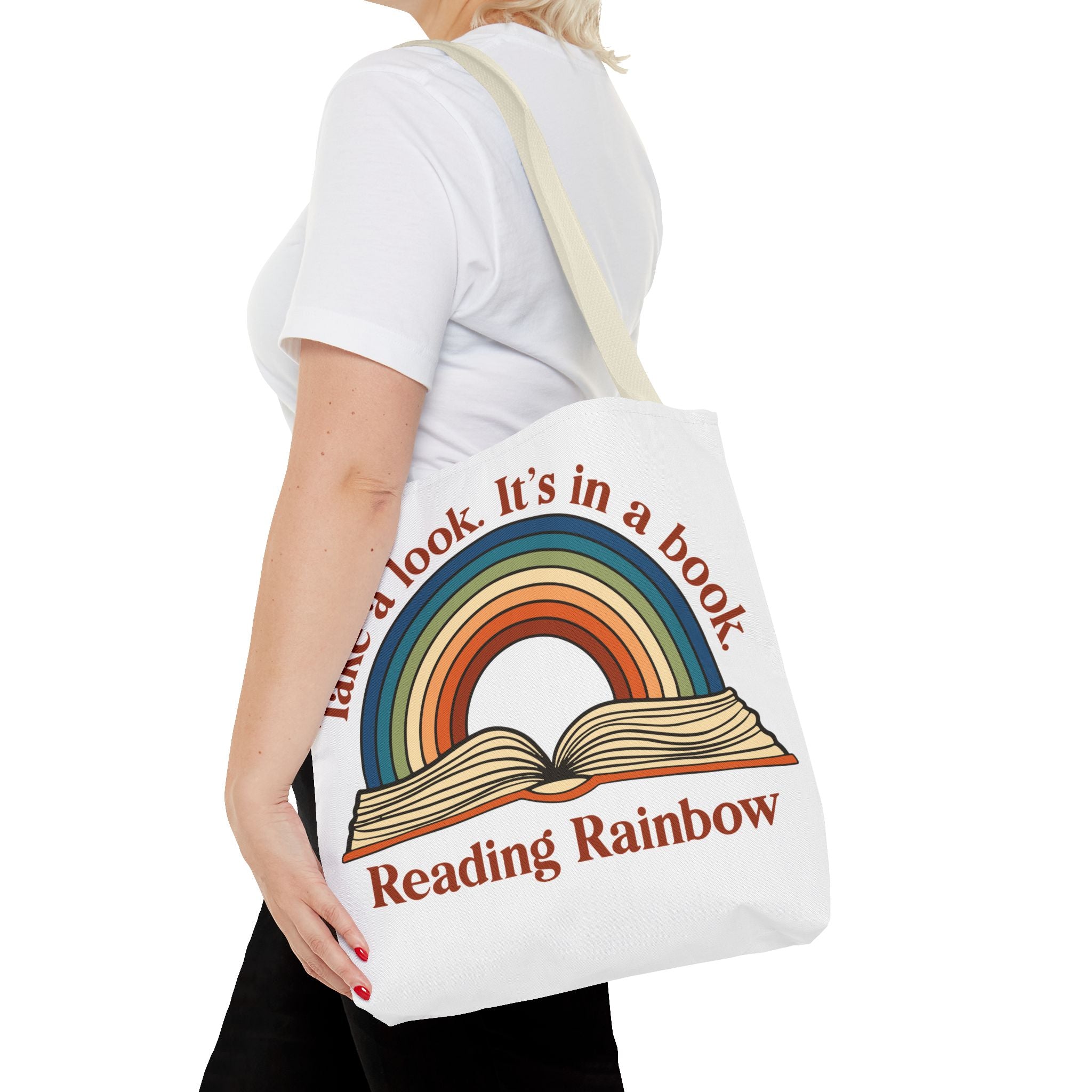 Tote Bag — "Reading Rainbow" Rainbow Book Tote (Take a Look. It's in a Book)