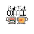 But First Coffee Sticker Central Perk & Luke’s Mug Kiss-Cut Sticker