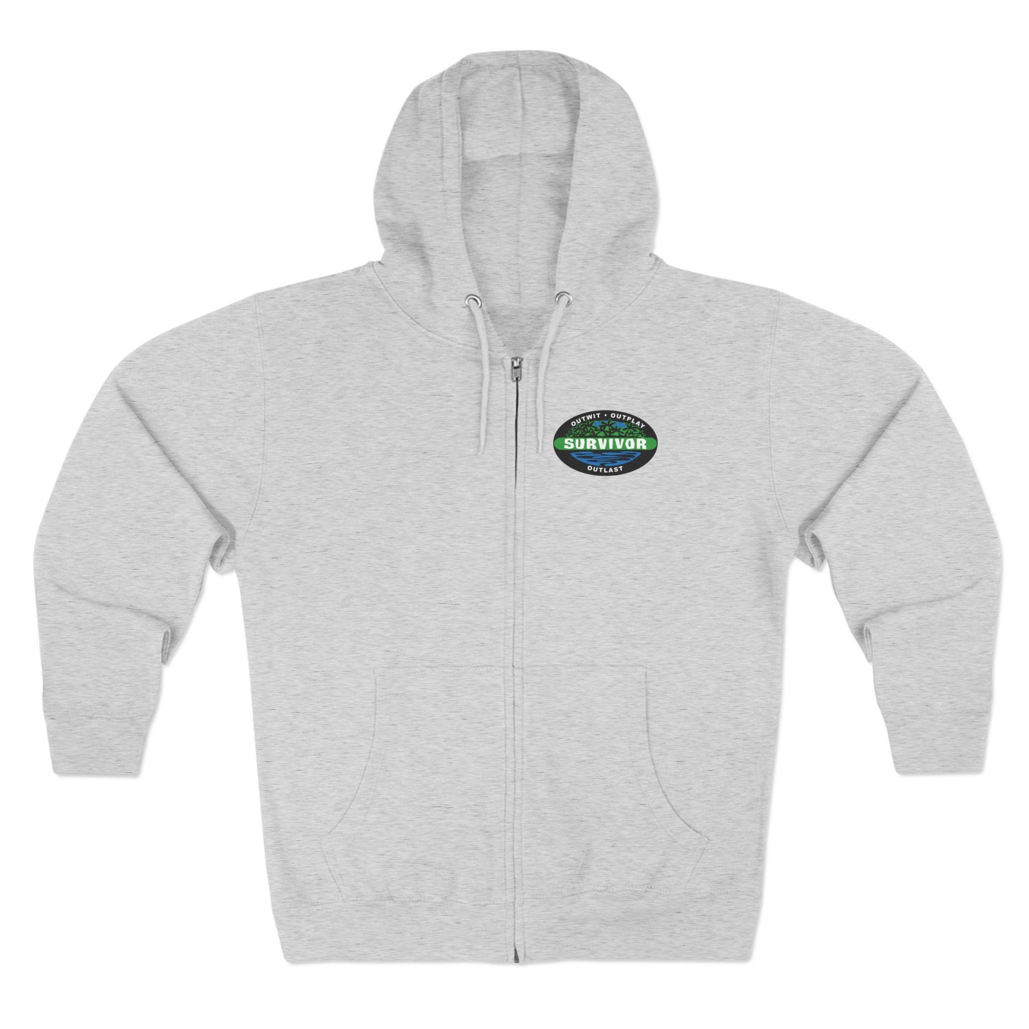 The Tribe Has Spoken Hoodie | zip hoodie with Survivor logo