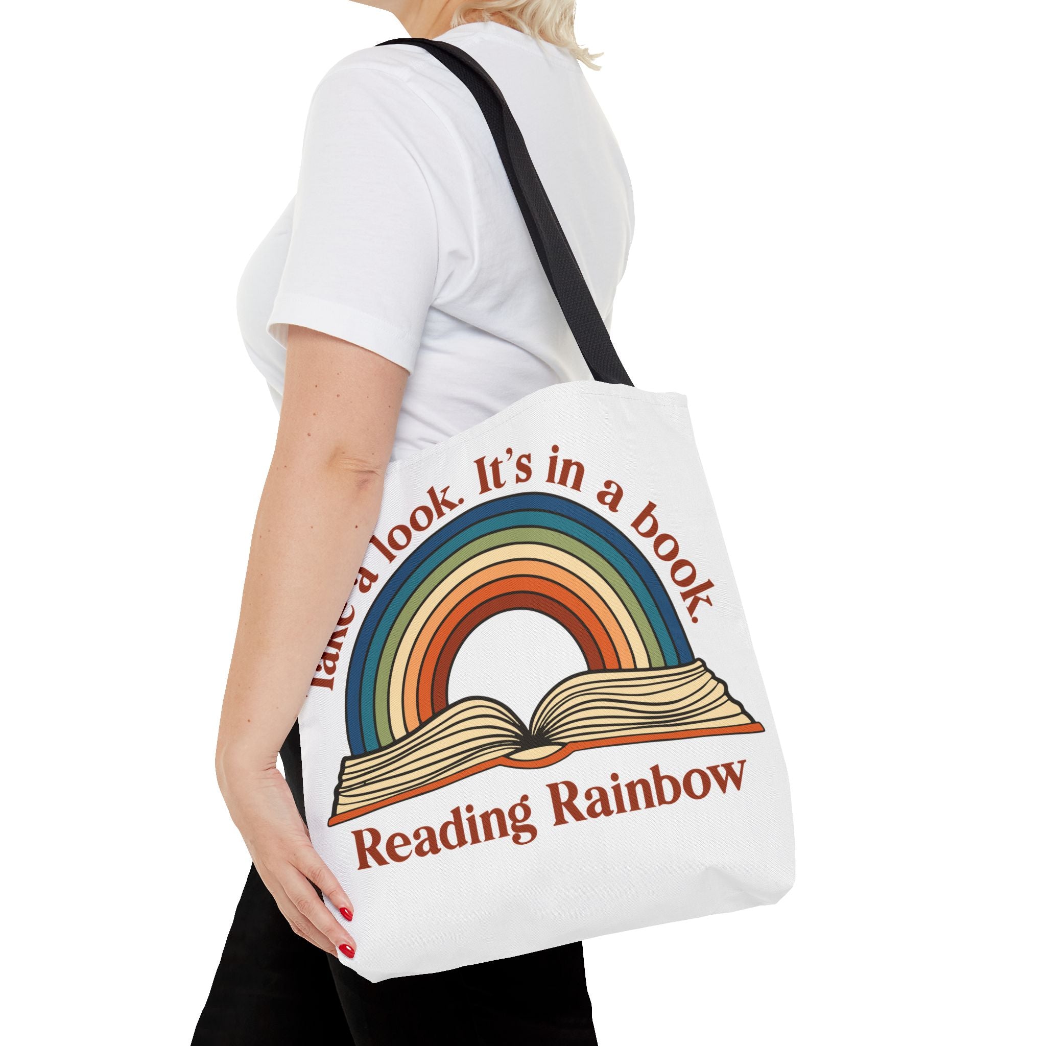 Tote Bag — "Reading Rainbow" Rainbow Book Tote (Take a Look. It's in a Book)