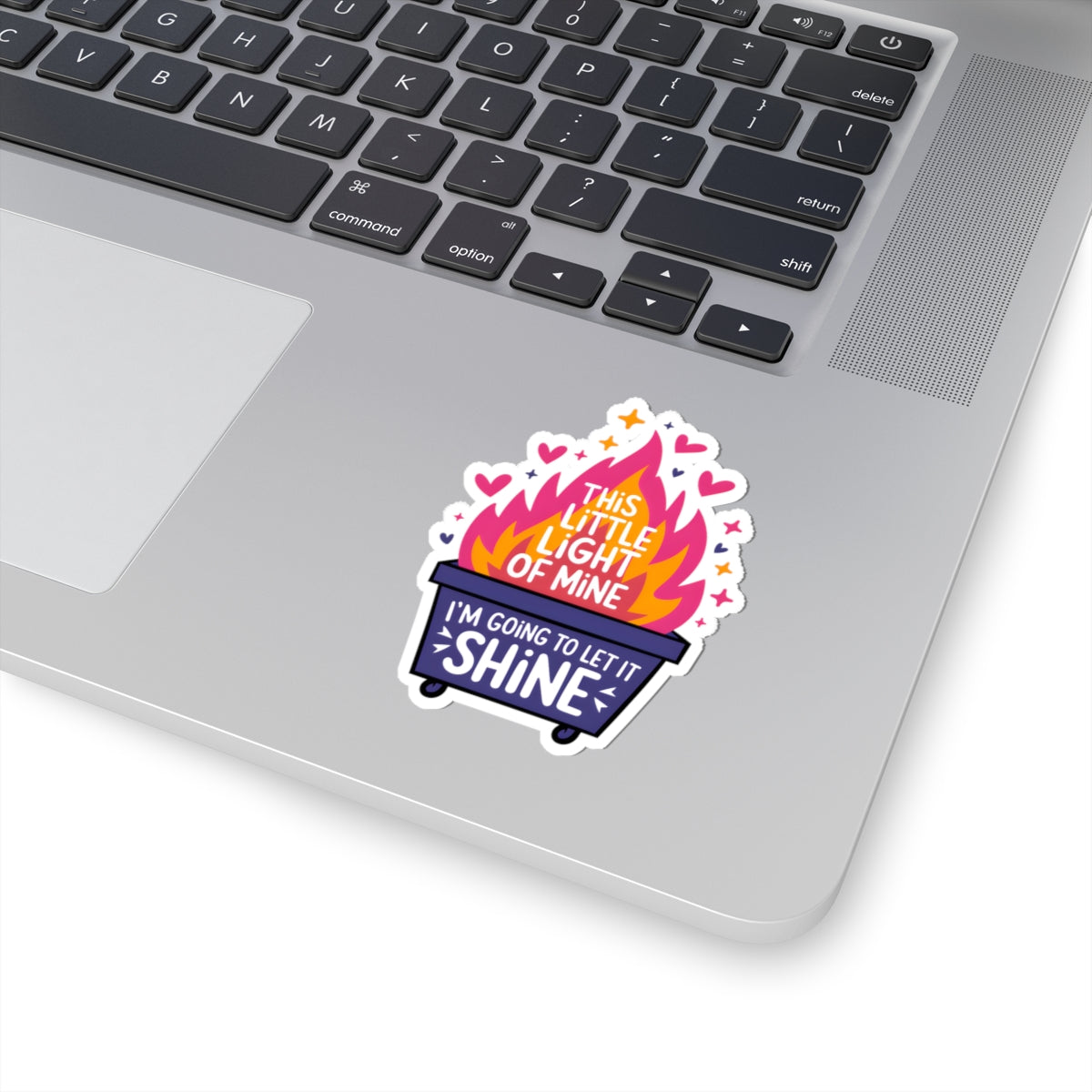 Dumpster Fire Flame Sticker | Kiss-Cut Sticker, 'This Little Light of Mine'