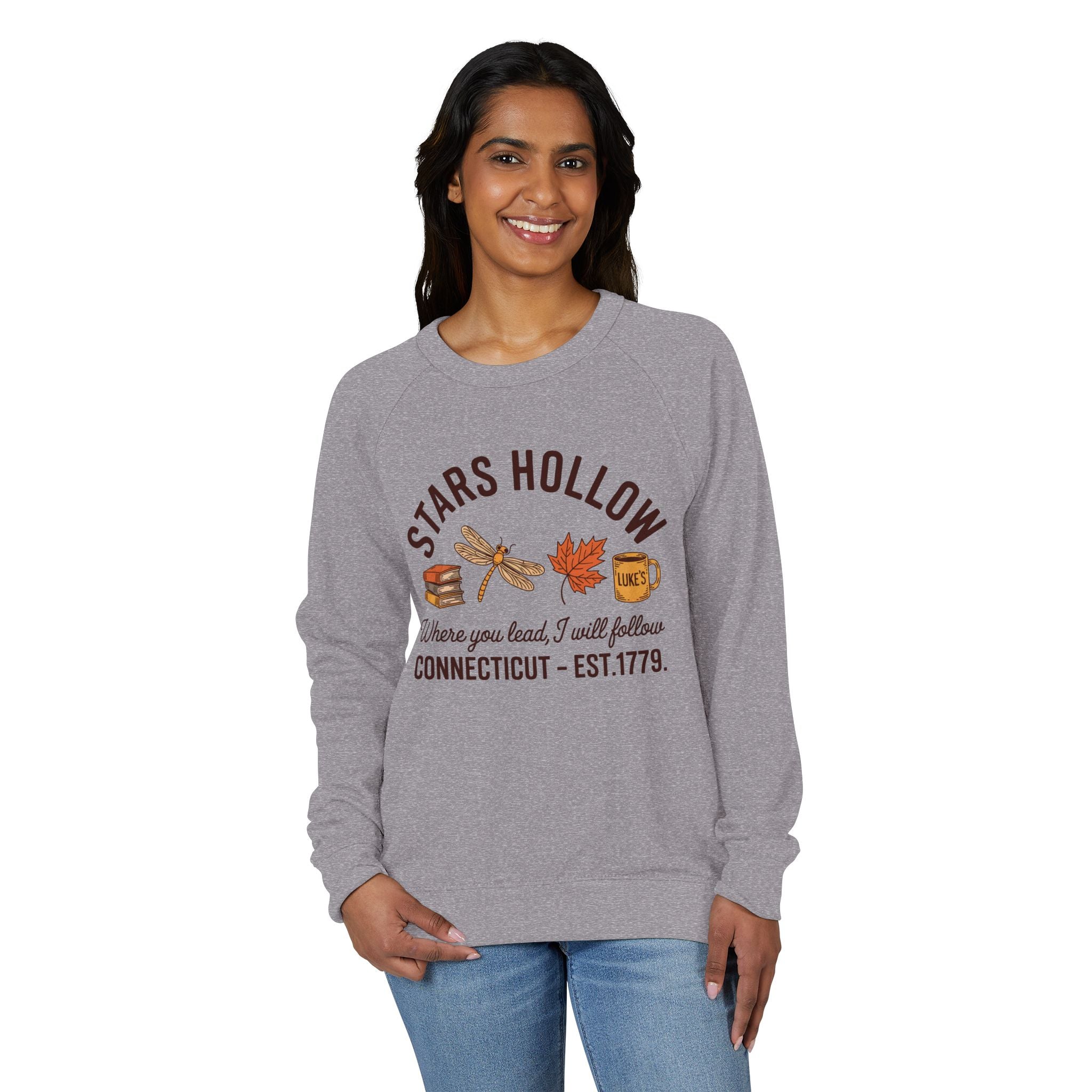 Stars Hollow Crewneck sweatshirt | Connecticut est.1779, book coffee autumn