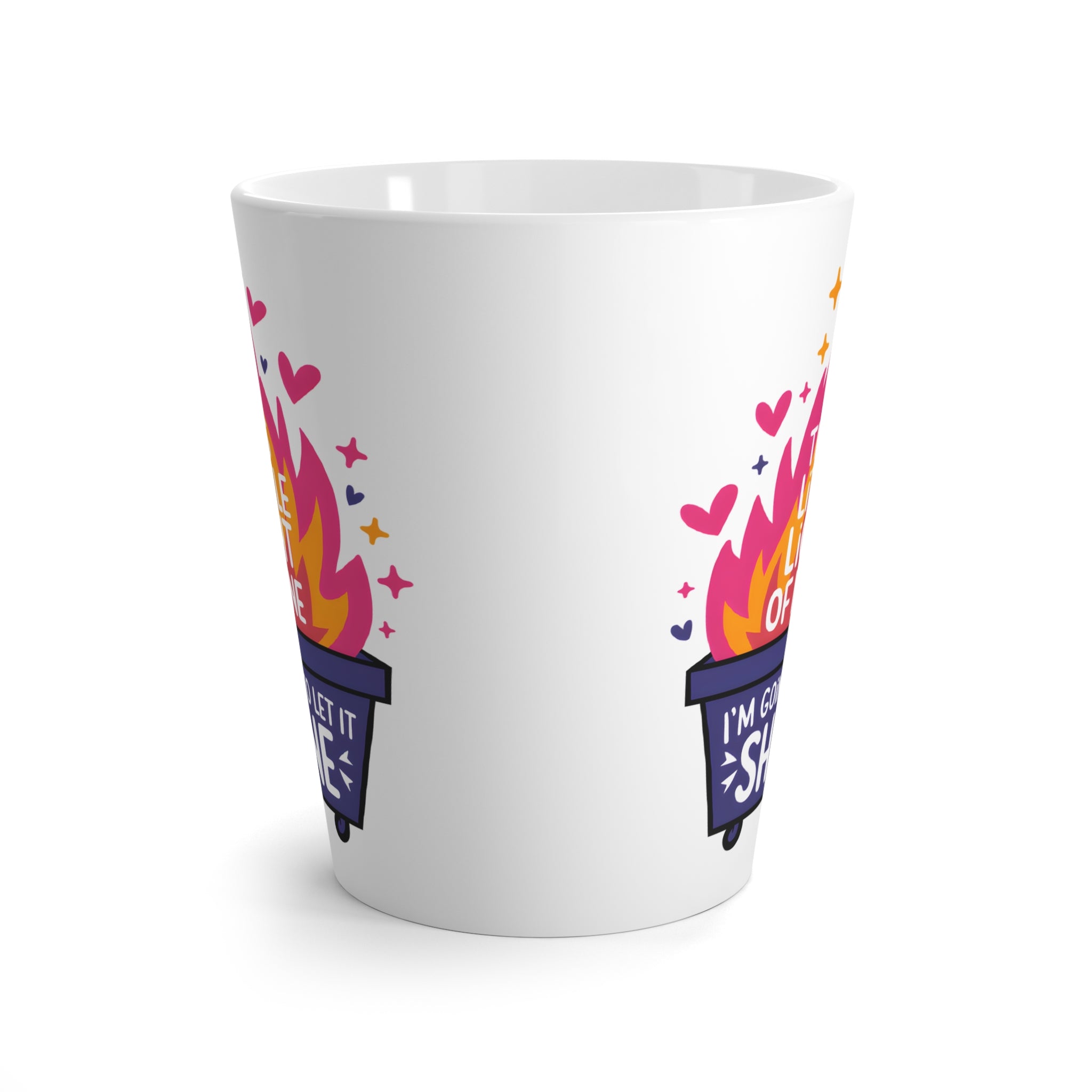 This Little Light of Mine dumpster fire latte mug funny coffee cup