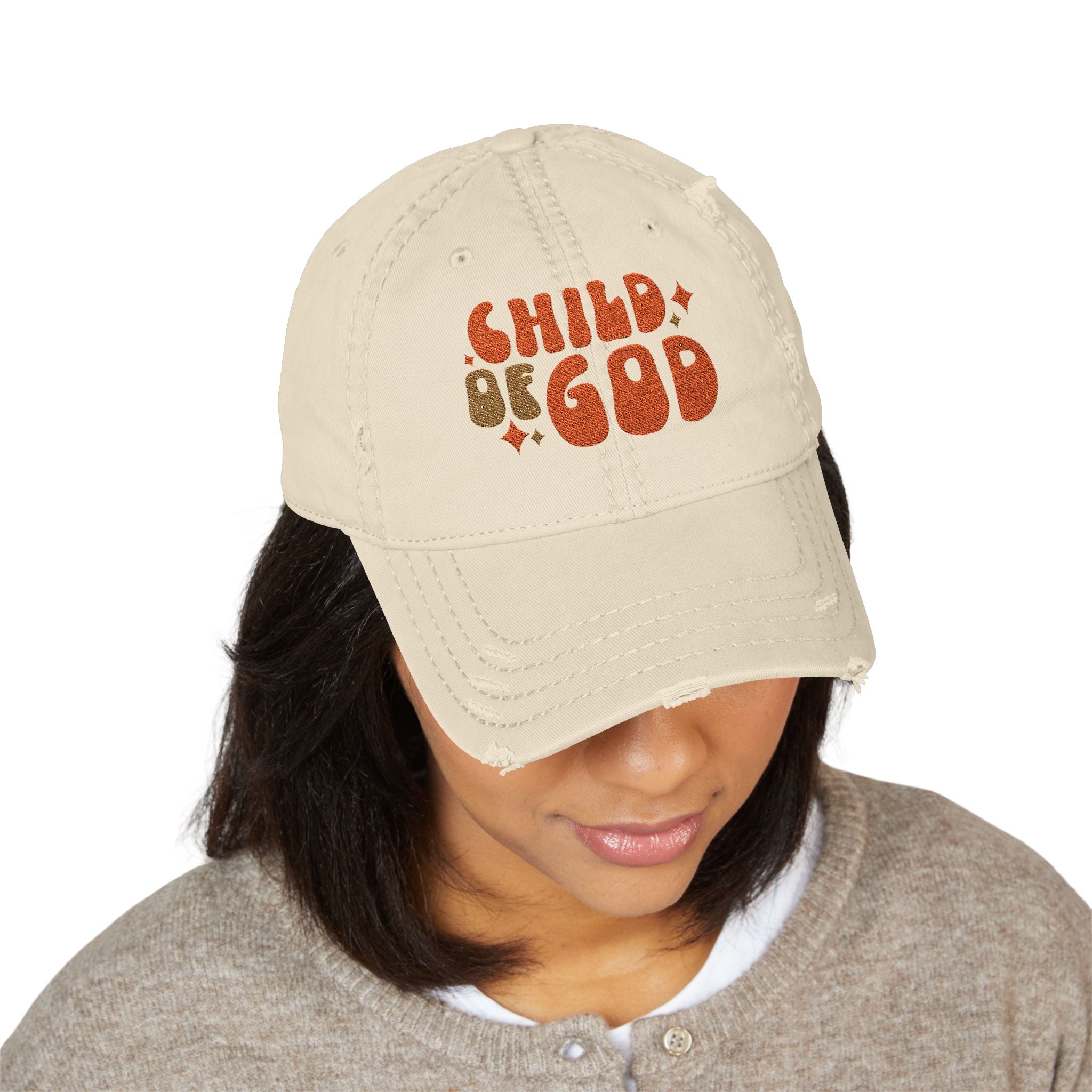 Child of God Hat | Distressed Embroidered Baseball Cap