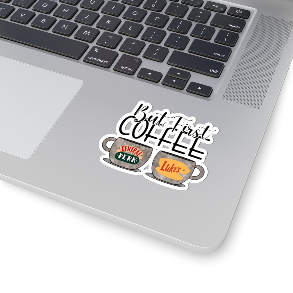 But First Coffee Sticker Central Perk & Luke’s Mug Kiss-Cut Sticker