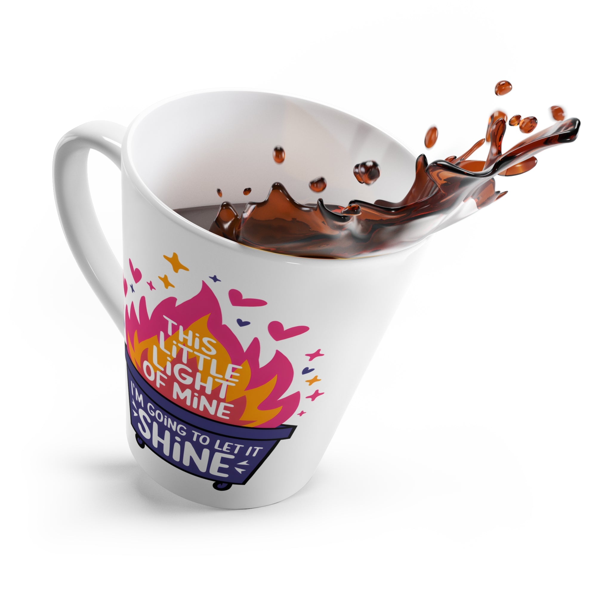 This Little Light of Mine dumpster fire latte mug funny coffee cup