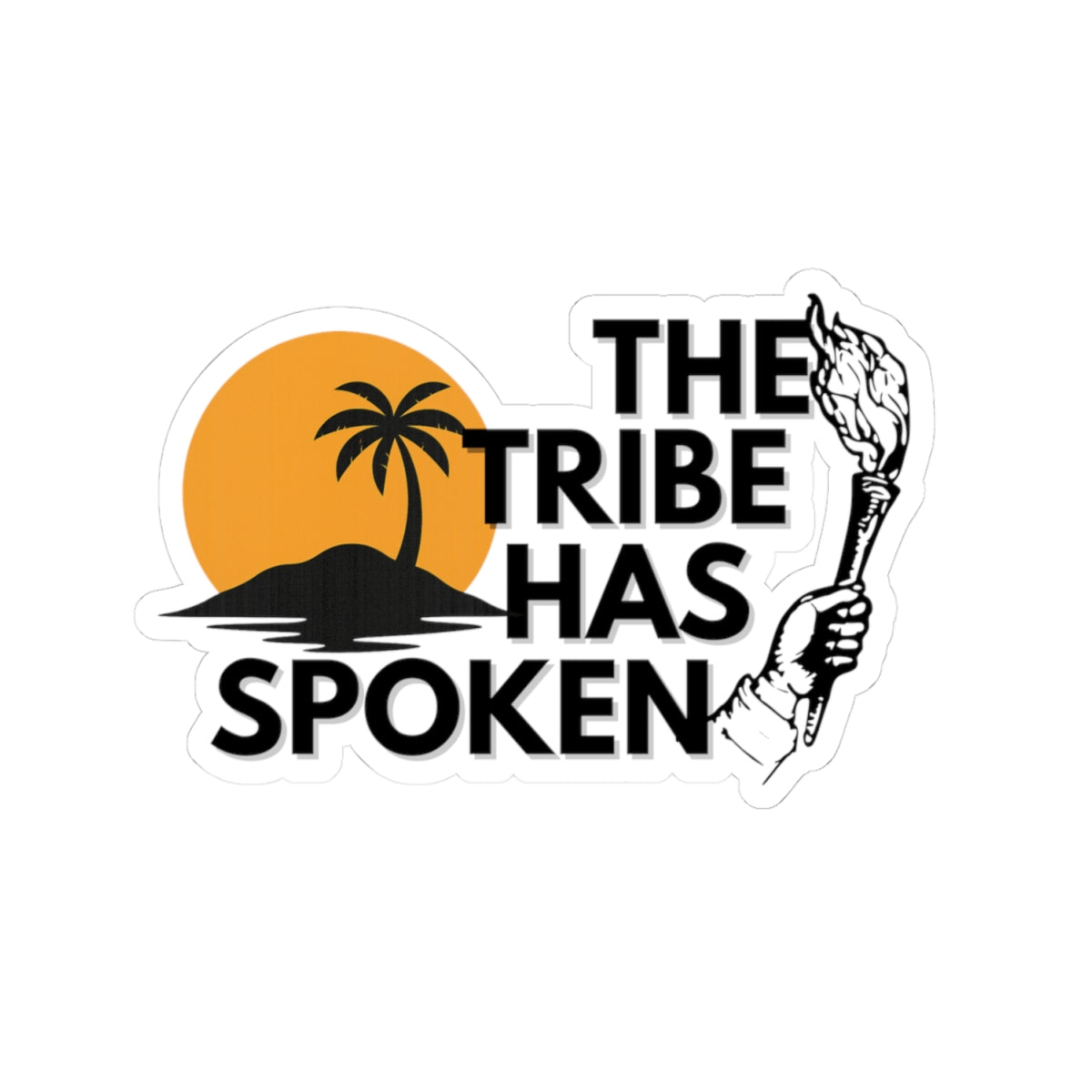 The Tribe Has Spoken Survivor-Inspired Island Design Kiss-Cut Sticker