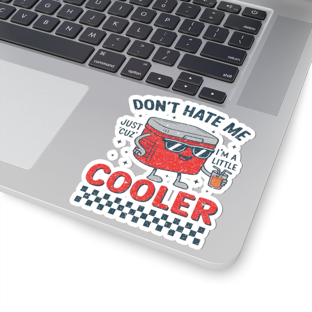Don't Hate Me Cooler sticker | Kiss-Cut Sticker, Retro Picnic Cooler design