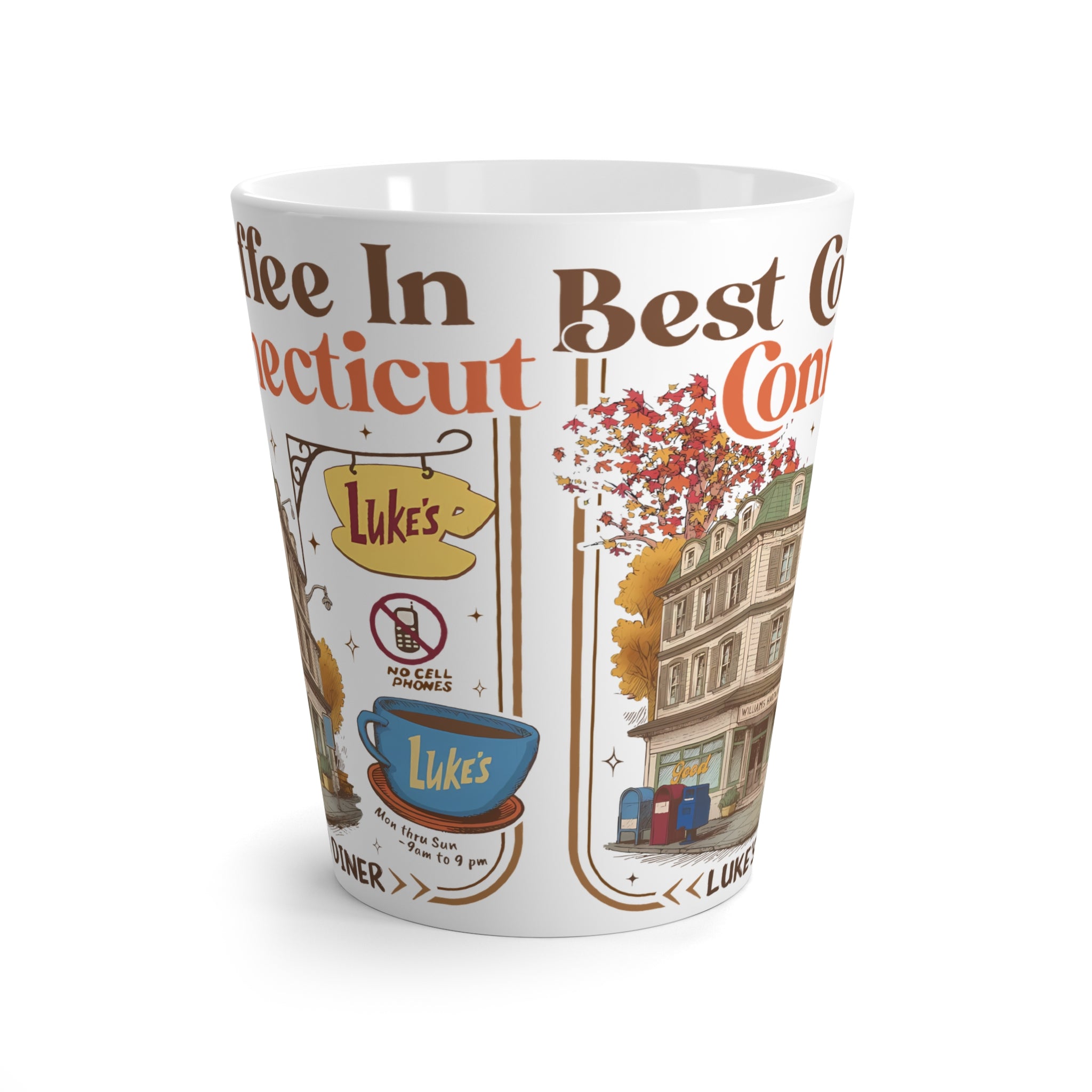 Luke's Diner Coffee Illustration Mug | Connecticut Coffee Shop Art